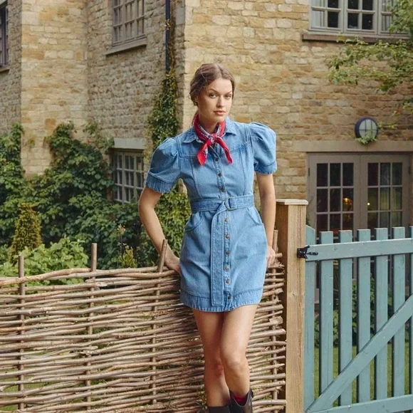 Hunter Bell- Denim Button-Up Dress - Picture 2 of 8